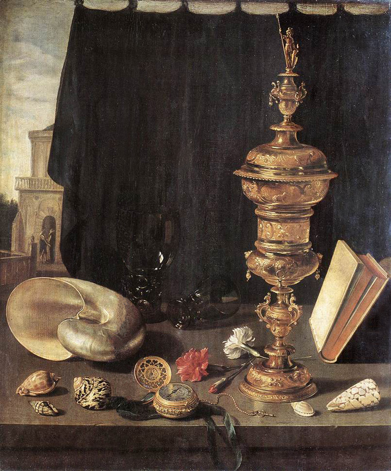 still life with great golden goblet